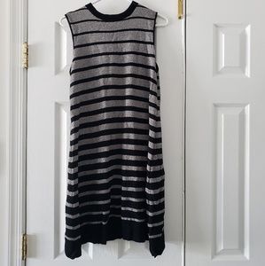 ECI New York Black and Silver Ombre Dress Size M
